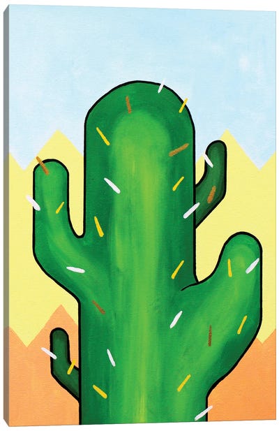 Cactus Canvas Art Print - Ian Viggars