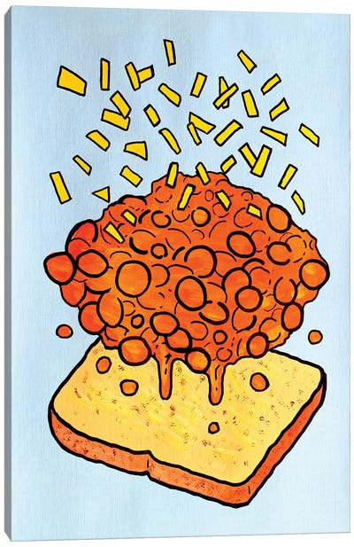 Beans On Toast Canvas Art Print - Ian Viggars