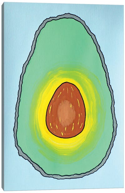 Avocado Half Canvas Art Print - Ian Viggars