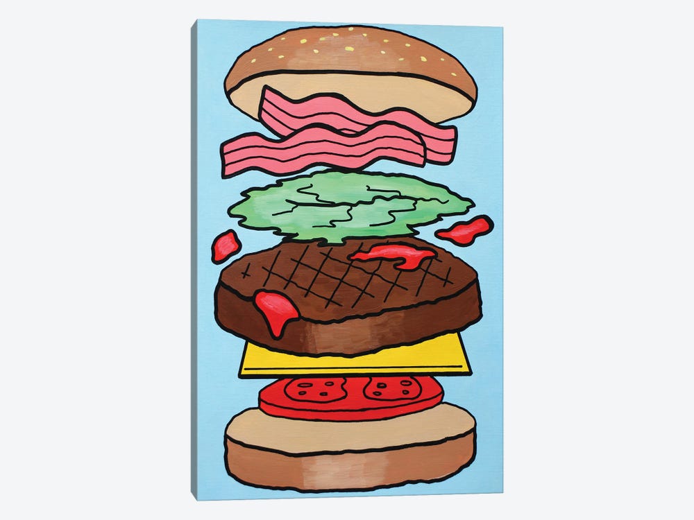 Burger by Ian Viggars 1-piece Canvas Artwork