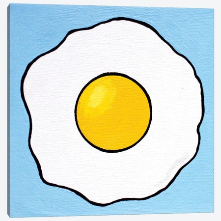 Fried Egg Canvas Print #VGG1} by Ian Viggars Canvas Artwork