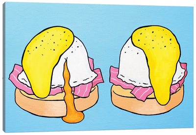 Eggs Benedict Canvas Art Print - Bread