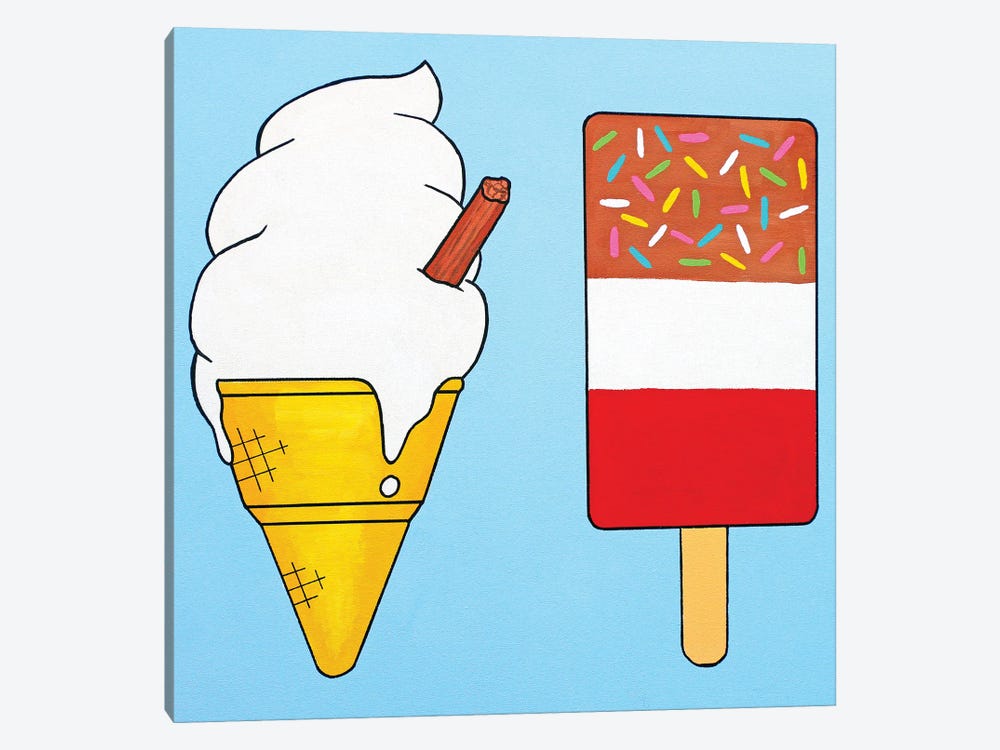 Ice Cream And Fab Lolly by Ian Viggars 1-piece Canvas Art Print