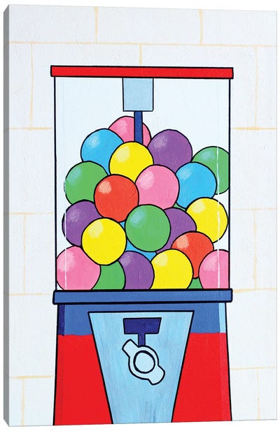 Gumball Machine Canvas Art Print - Bubble Gum