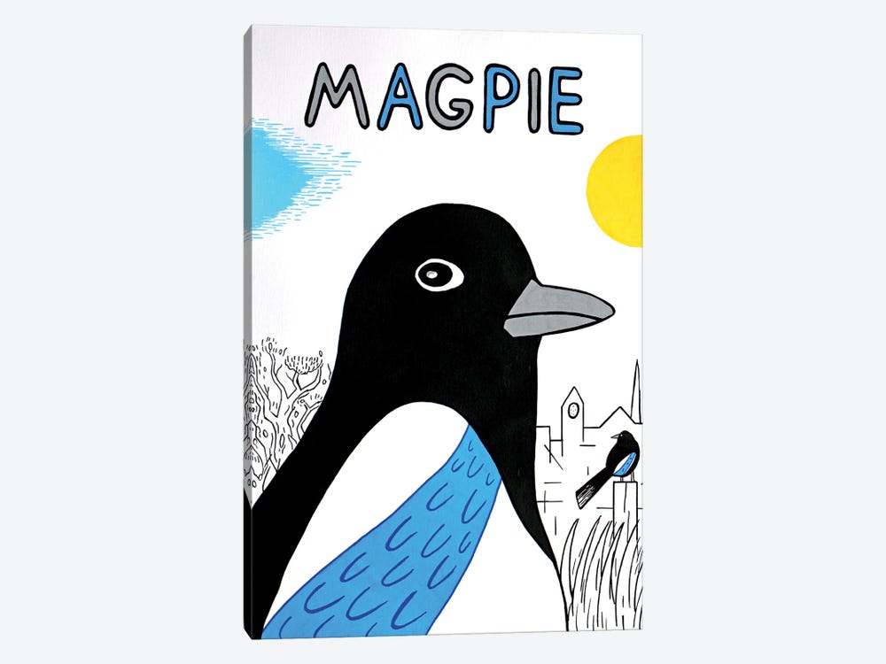 Magpie by Ian Viggars 1-piece Canvas Art Print