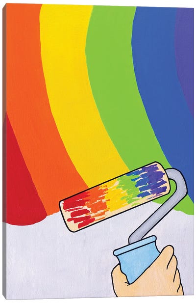 Paint A Rainbow I Canvas Art Print - Ian Viggars