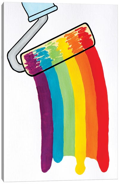 Paint A Rainbow II Canvas Art Print - Ian Viggars