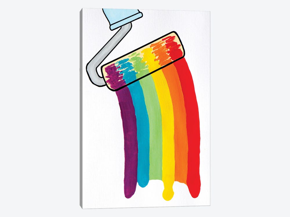 Paint A Rainbow II by Ian Viggars 1-piece Canvas Art