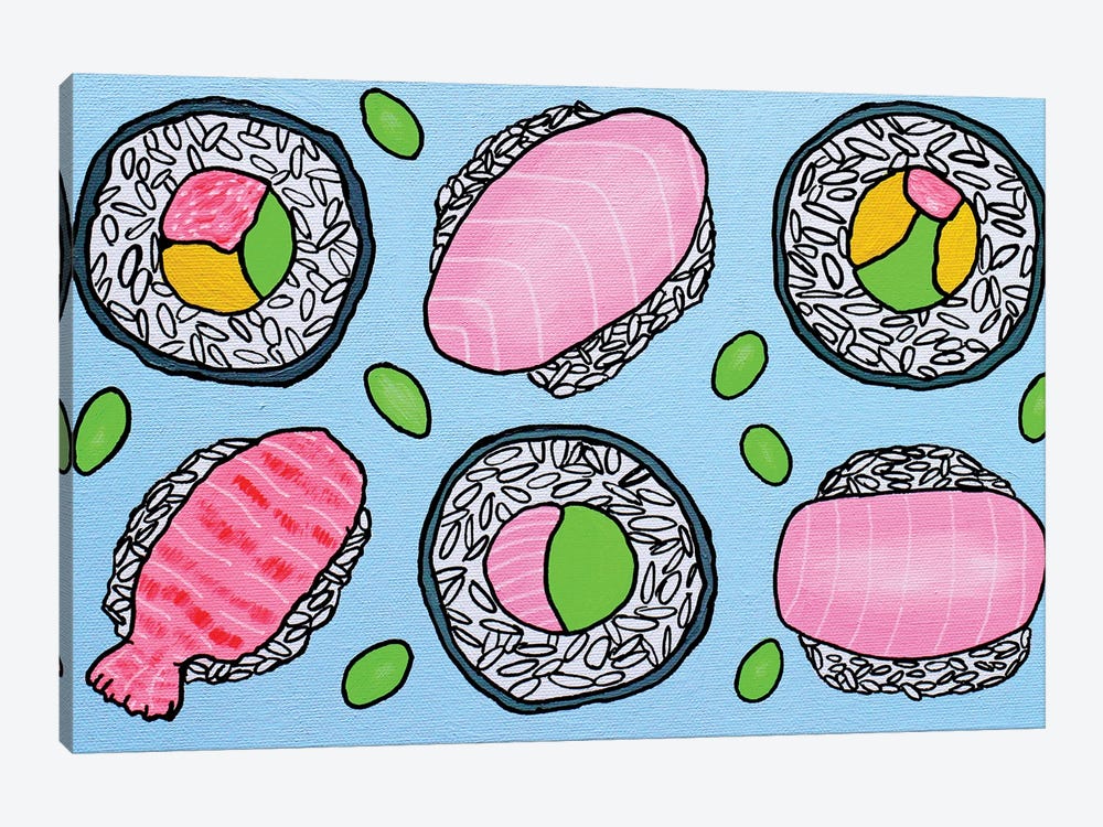 Sushi With Edamame Beans by Ian Viggars 1-piece Canvas Art