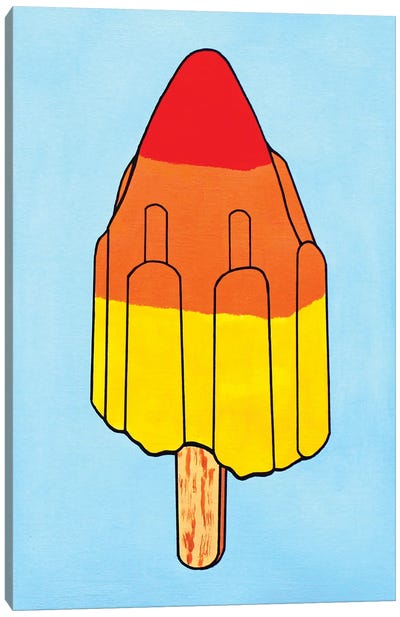 Rocket Ice Lolly Canvas Art Print - Ian Viggars