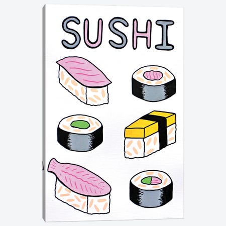 Sushi Poster Canvas Print #VGG43} by Ian Viggars Canvas Art Print