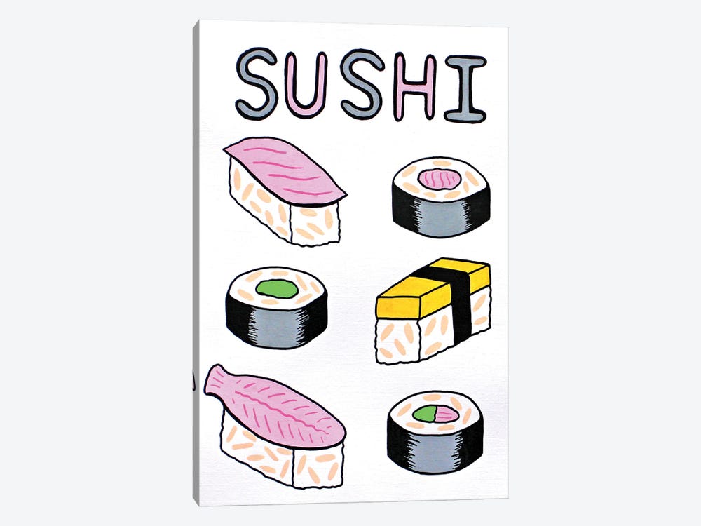 Sushi Poster by Ian Viggars 1-piece Canvas Print