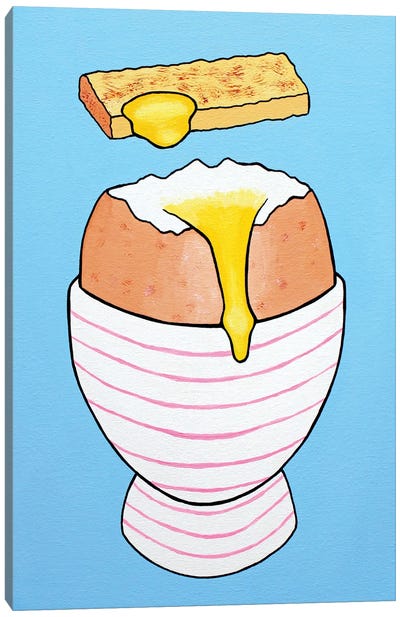 Boiled Egg And Soldiers Canvas Art Print - Ian Viggars