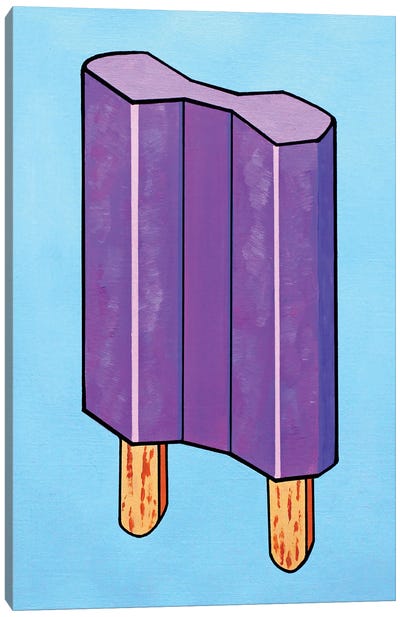Double Ice Lolly Popsicle Canvas Art Print - Ice Cream & Popsicle Art