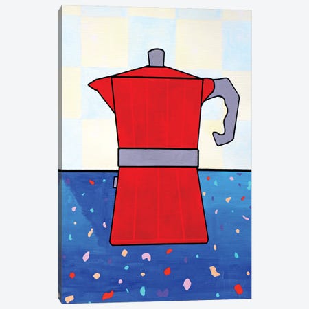 Coffee Pot With Terrazzo Canvas Print #VGG9} by Ian Viggars Canvas Artwork