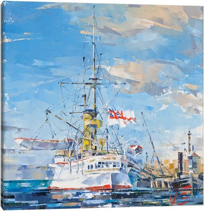 HMS Orlando I Canvas Art Print - Current Day Impressionism Art