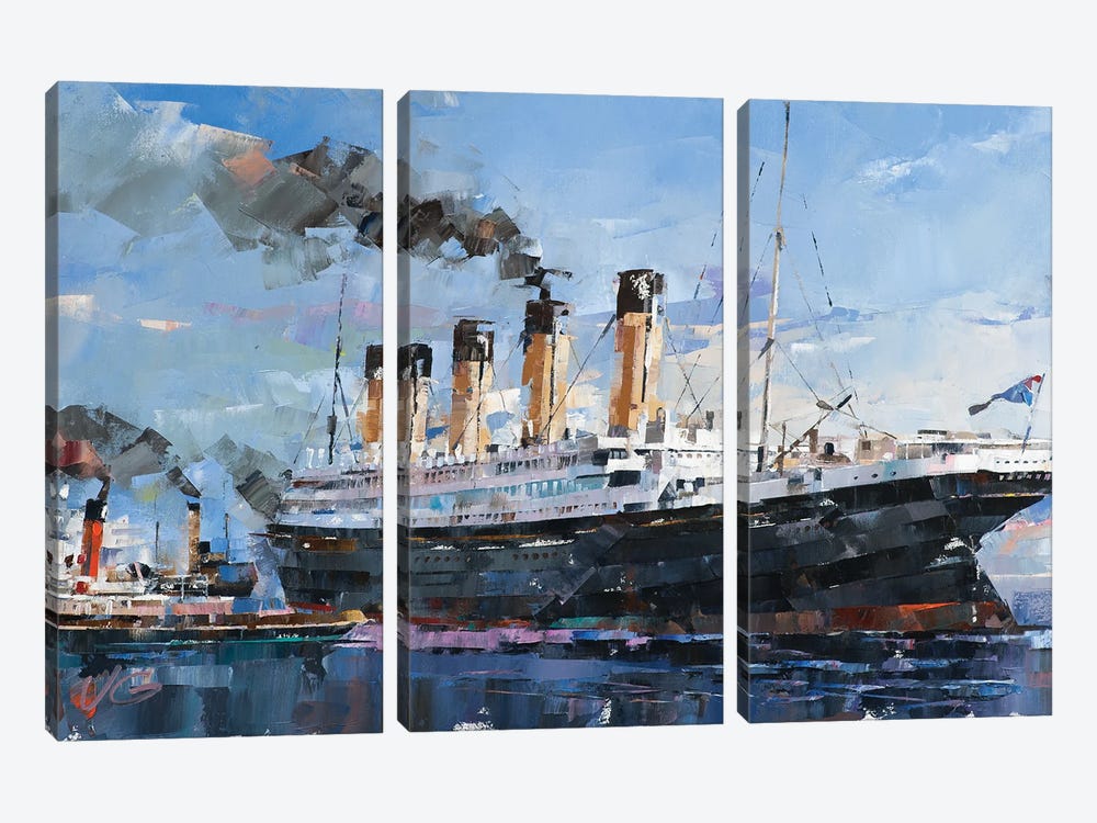 RMS Olympic by Volodymyr Glukhomanyuk 3-piece Canvas Artwork