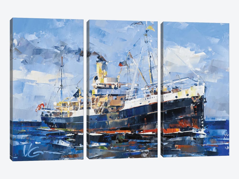 SS John Oxley by Volodymyr Glukhomanyuk 3-piece Canvas Art Print