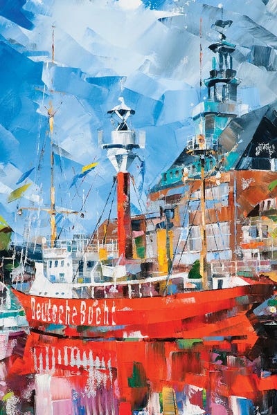 Volodymyr Glukhomanyuk: Lightship Amrumbank Series Emden VII by Volodymyr Glukhomanyuk