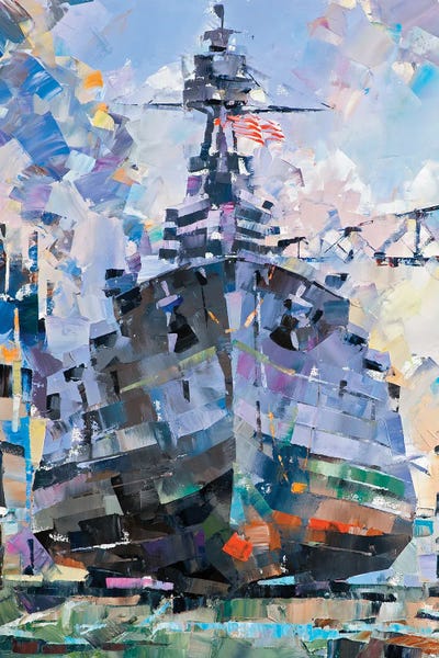 Volodymyr Glukhomanyuk: USS Texas Bb-35 In Drydock Series Museum Ships V by Volodymyr Glukhomanyuk