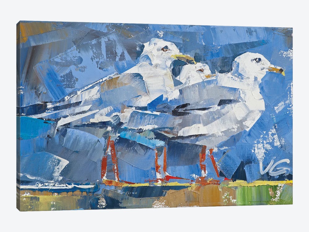 Bird's Bazaar II by Volodymyr Glukhomanyuk 1-piece Canvas Art