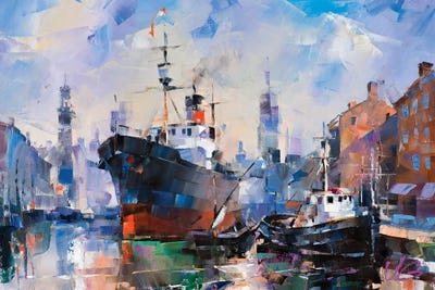 New Contours Series Golden Age XIII by Volodymyr Glukhomanyuk framed canvas print