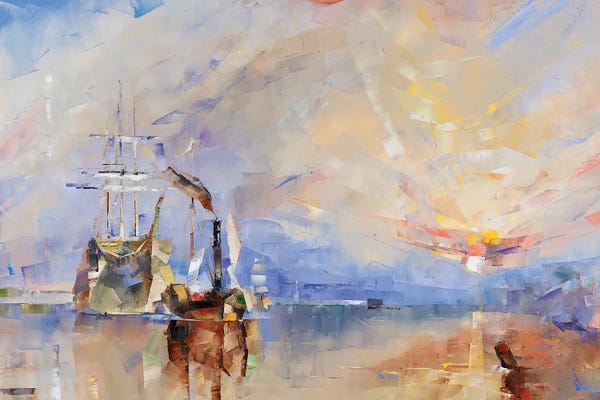 Volodymyr Glukhomanyuk: The Fighting Temeraire Interpretation Of A Painting By William Turner by Volodymyr Glukhomanyuk