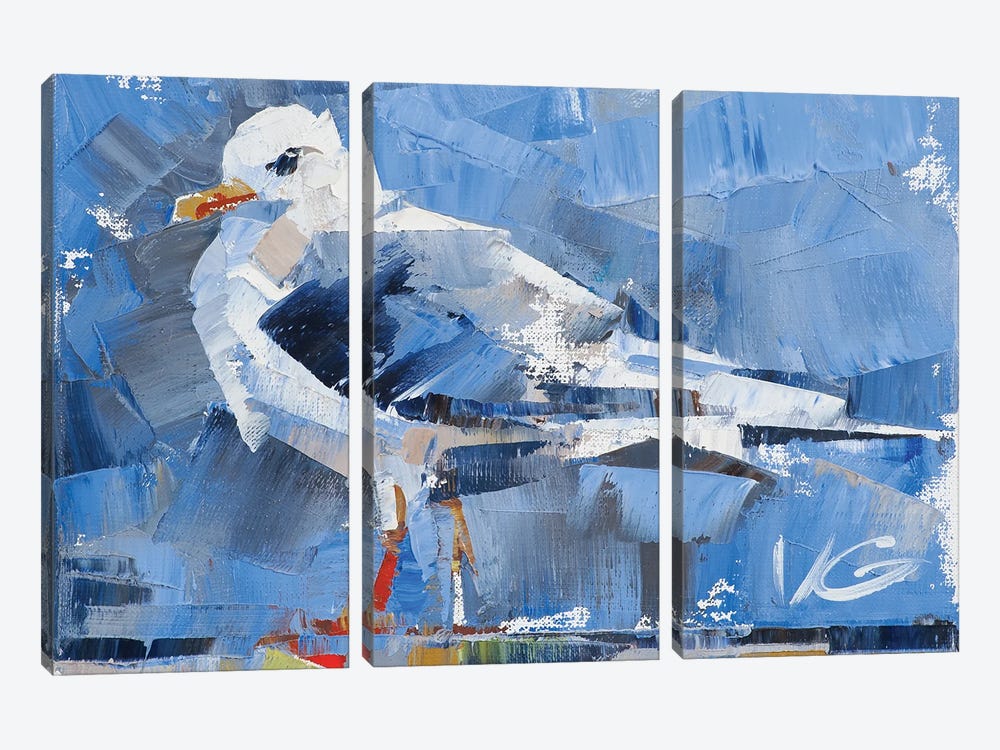 Bird's Bazaar III by Volodymyr Glukhomanyuk 3-piece Art Print