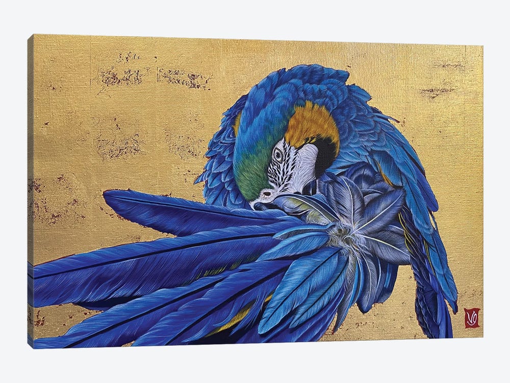 Gustavo Ii (Blue Macaw) by Valerie Glasson 1-piece Canvas Wall Art