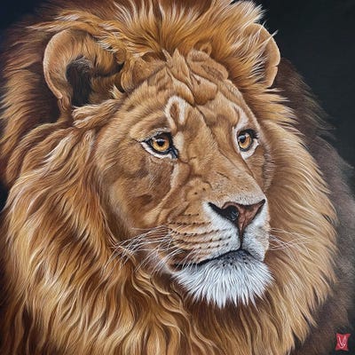 His Majesty (Lion) by Valerie Glasson acrylic art print