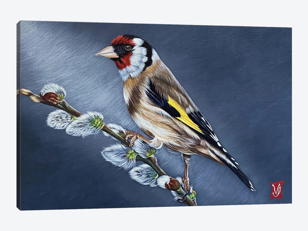 On The Branch (Goldfinch) by Valerie Glasson 1-piece Art Print