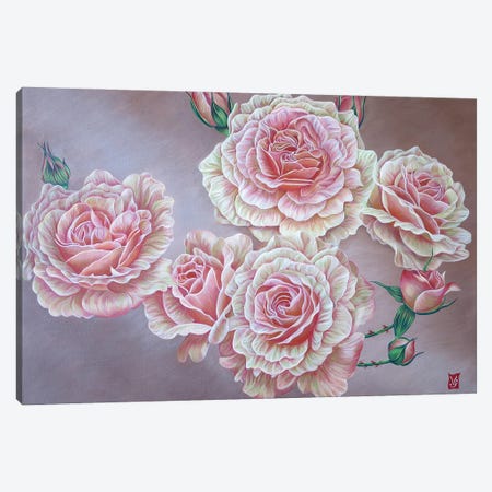 Rustle Of Roses Canvas Print #VGL28} by Valerie Glasson Canvas Artwork