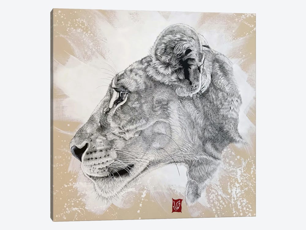 Savannah Princess (Lioness) by Valerie Glasson 1-piece Canvas Artwork