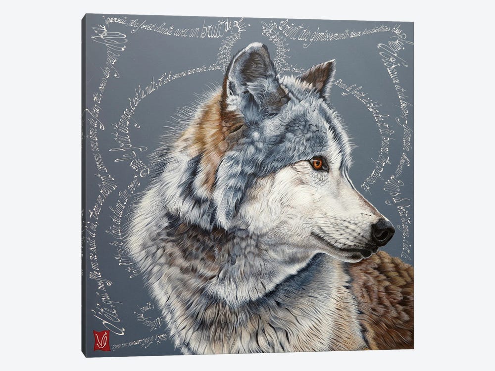 Soul Of The Forrest II (Wolf) by Valerie Glasson 1-piece Canvas Art