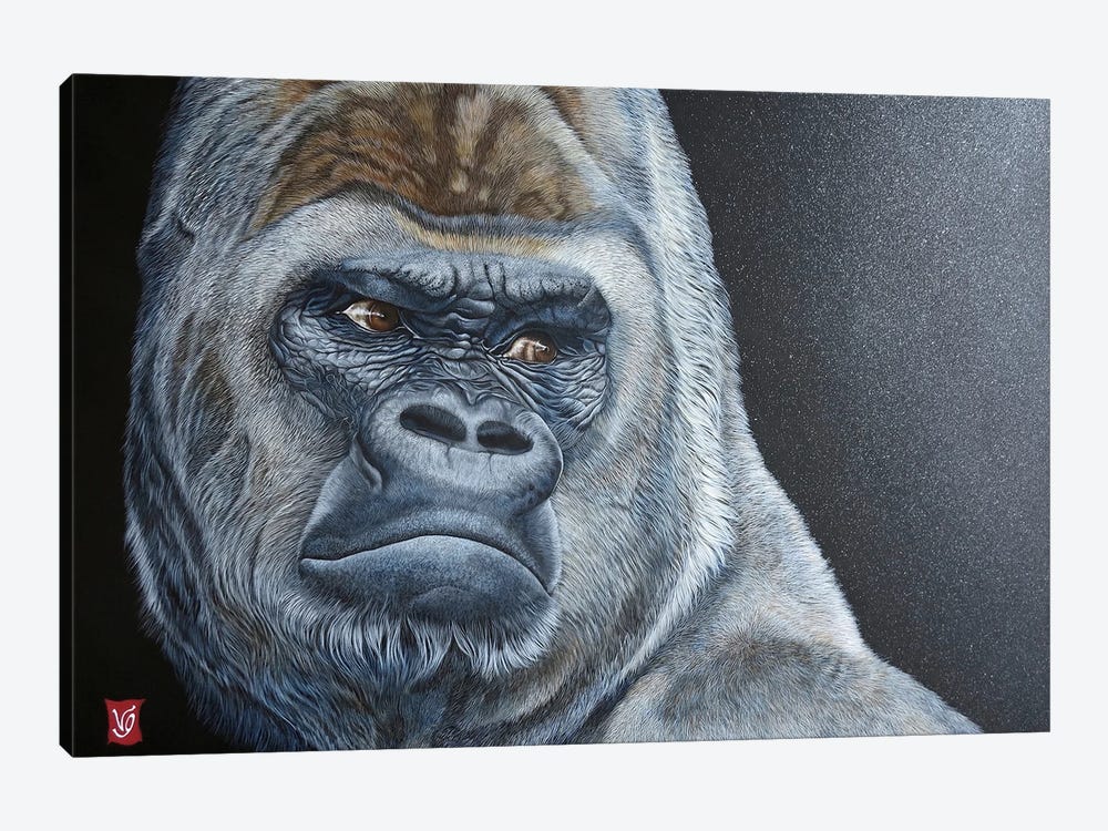Asato (Gorilla) by Valerie Glasson 1-piece Art Print