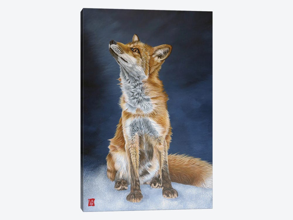 Young Fox by Valerie Glasson 1-piece Canvas Wall Art