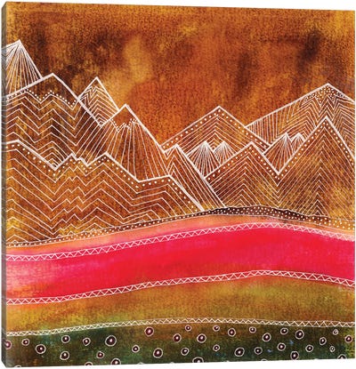Lines In The Mountains III Canvas Art Print - Viviana Gonzalez