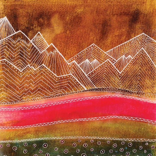 Patchwork Landscapes: Lines In The Mountains III by Viviana Gonzalez