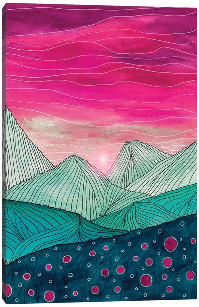 Lines In The Mountains XIV Canvas Art Print - Viviana Gonzalez