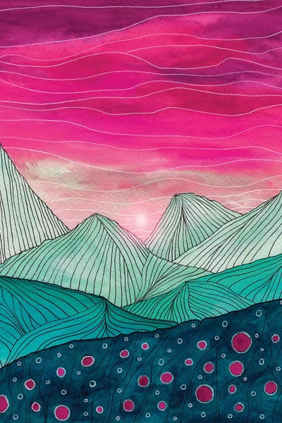 Scandinavian Décor: Lines In The Mountains XIV by Viviana Gonzalez