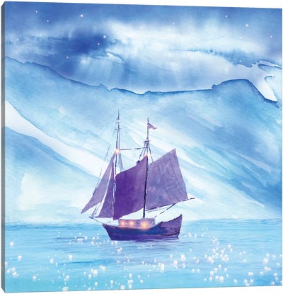 Sailing In Winter Canvas Art Print - Viviana Gonzalez