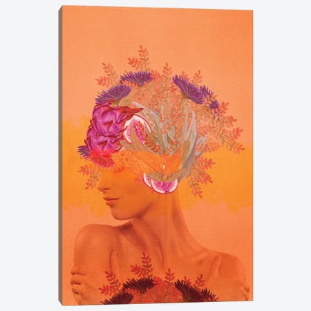 Woman In Flowers III Canvas Print #VGO114} by Viviana Gonzalez Canvas Artwork