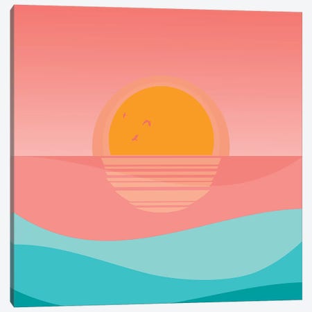 Minimal Sunset I Canvas Print #VGO118} by Viviana Gonzalez Canvas Print