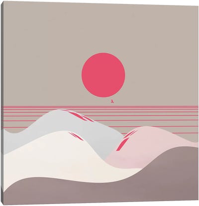 Minimal Sunset IX Canvas Art Print - Scandinavian Office