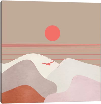 Minimal Sunset XI Canvas Art Print - Scandinavian Décor