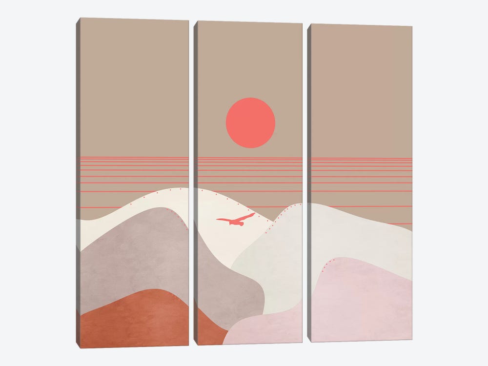 Minimal Sunset XI by Viviana Gonzalez 3-piece Art Print