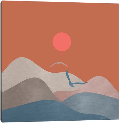 Minimal Sunset XIII Canvas Art Print - Viviana Gonzalez