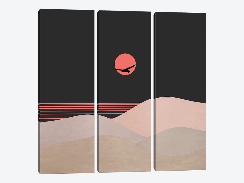 Minimal Sunset XIV by Viviana Gonzalez 3-piece Canvas Wall Art