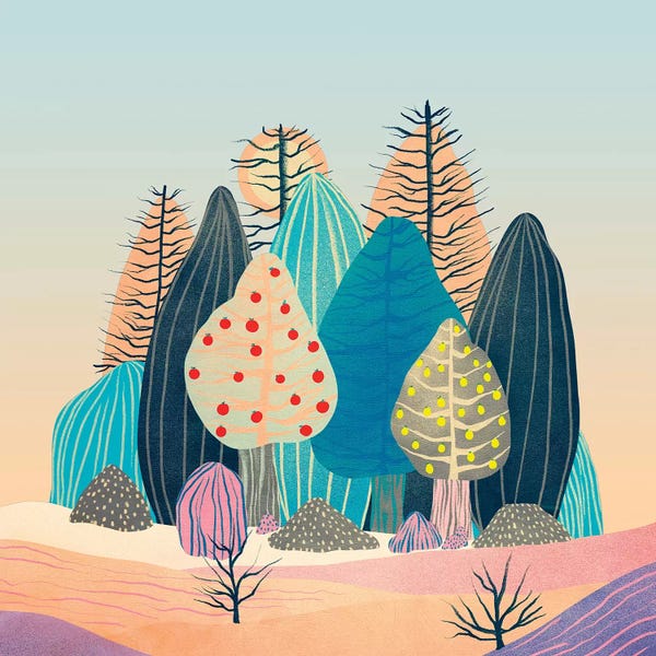 Scandinavian Office: Spring Landscapes II by Viviana Gonzalez