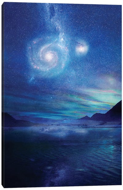 Poetry In The Sky Canvas Art Print - Night Sky Art